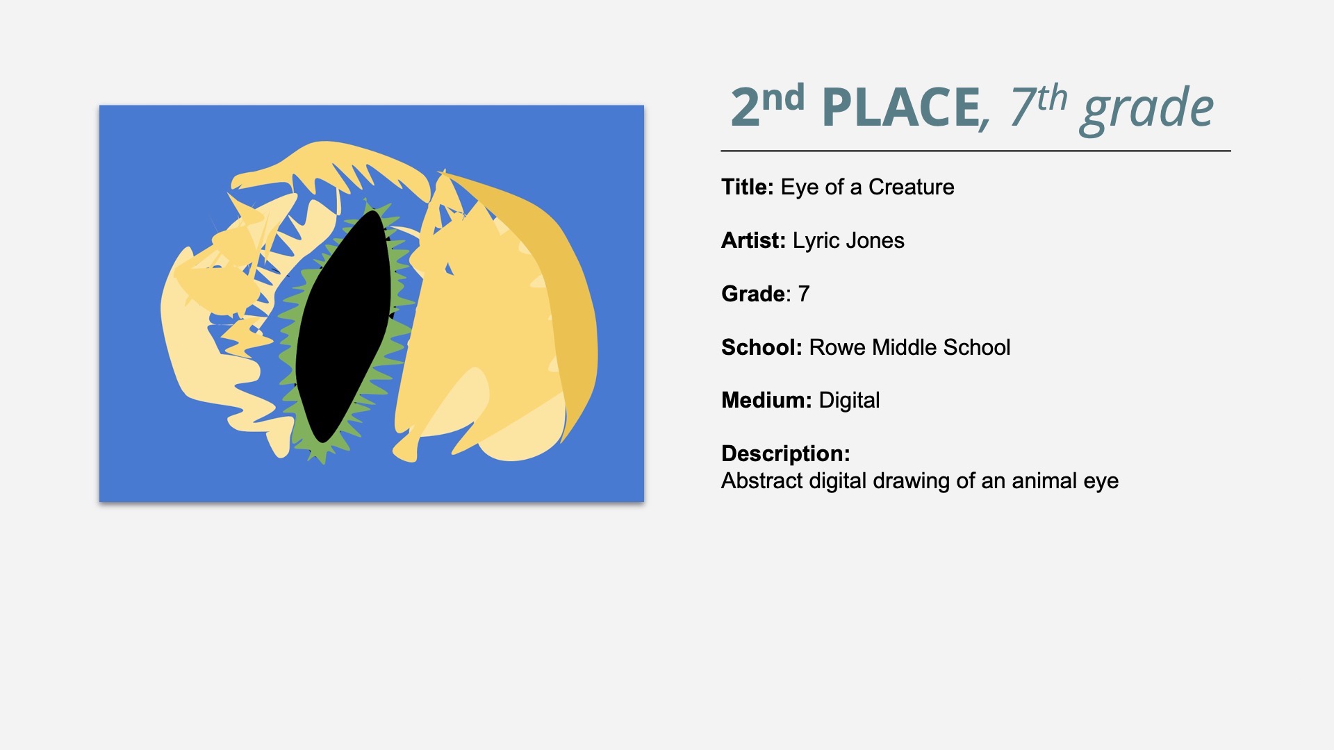 2021 7th Grade Second Place winner