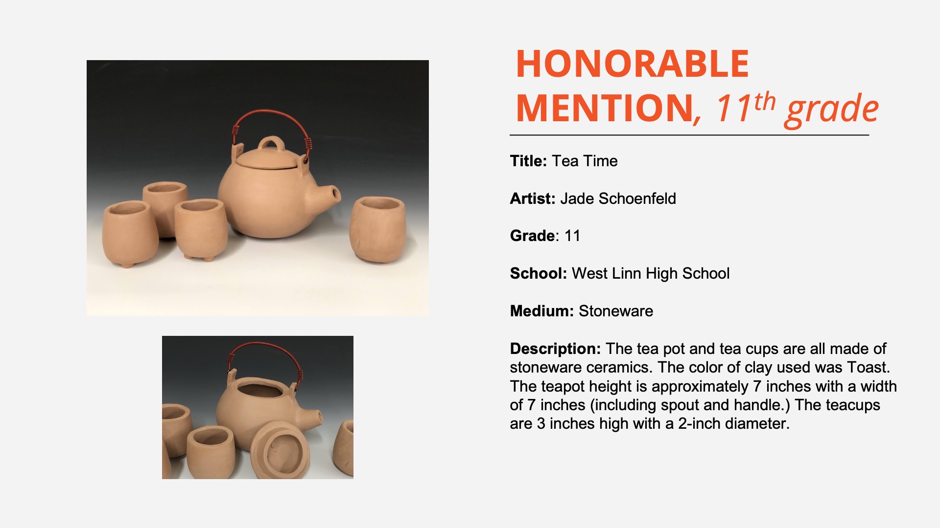 2021 11th Grade Honorable Mention winner