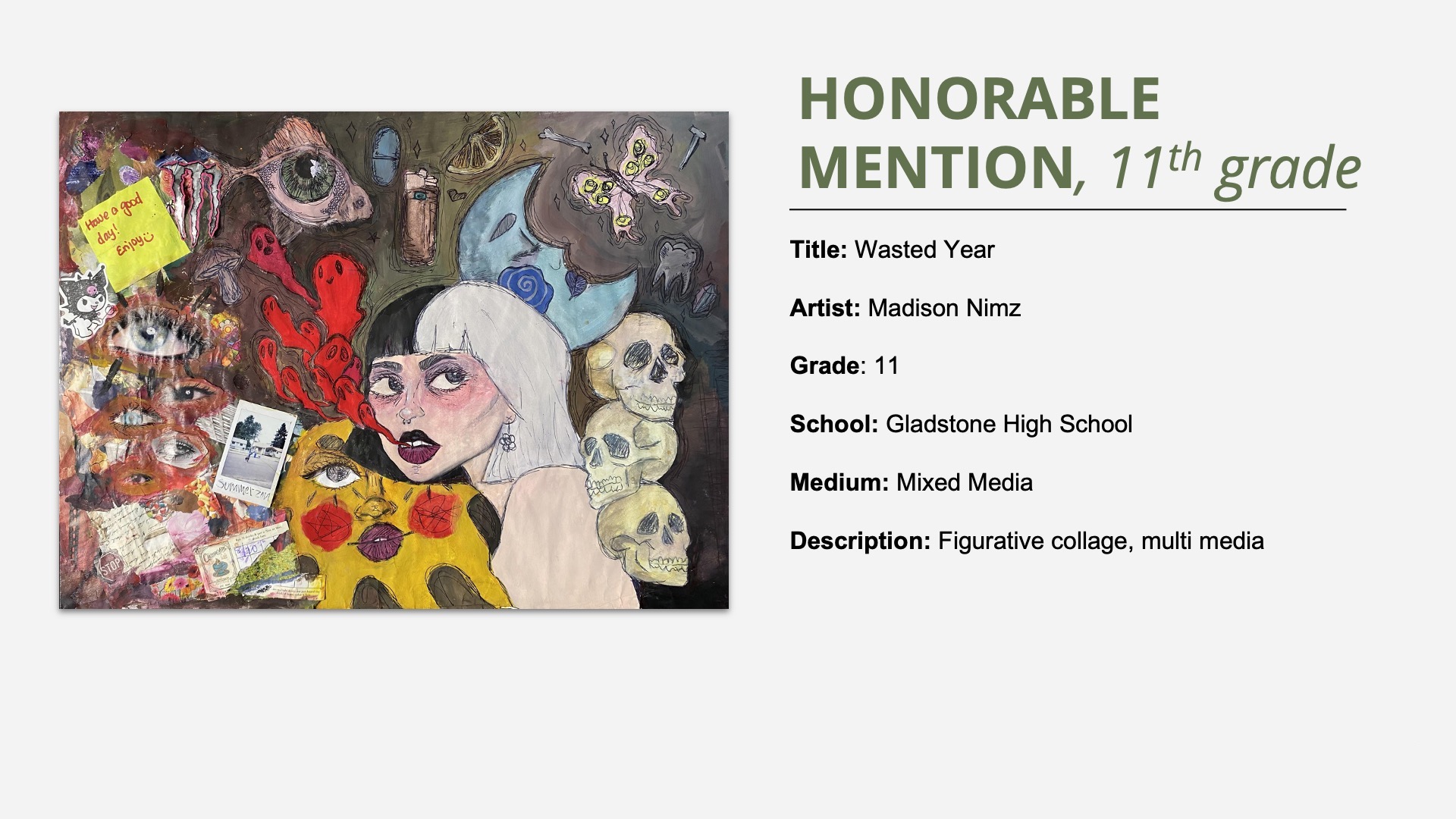 2021 11th Grade Honorable Mention winner