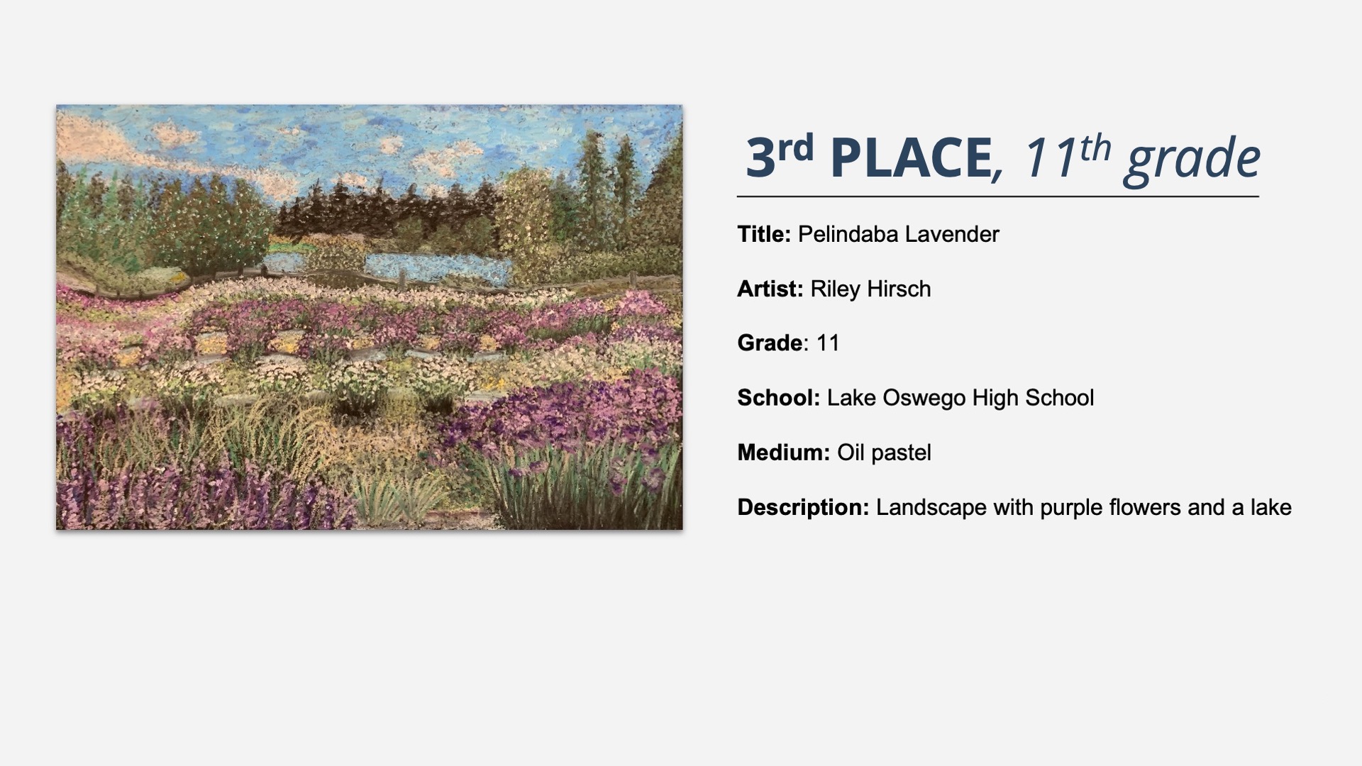 2021 11th Grade Third Place winner