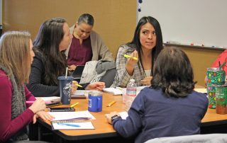 A table discussion at a bias incident training