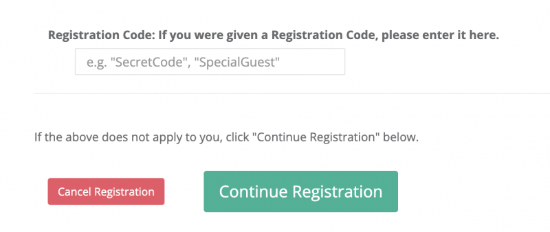 Image showing where you enter a registration code in PDNetworks